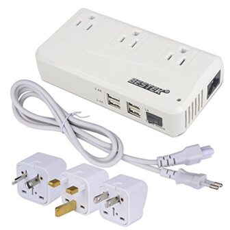 BESTEK 200W International Travel Voltage Converter 220V to 110V with 6A 4 USB Charging Ports