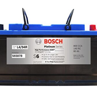 Bosch S6587B S6 Flat Plate AGM Battery