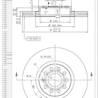 Magneti Marelli by Mopar 1AMVR10280 Disc Brake Rotor - Image 3