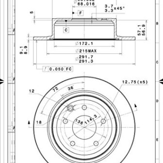 Magneti Marelli by Mopar 1AMVR20105 Disc Brake Rotor - Image 3